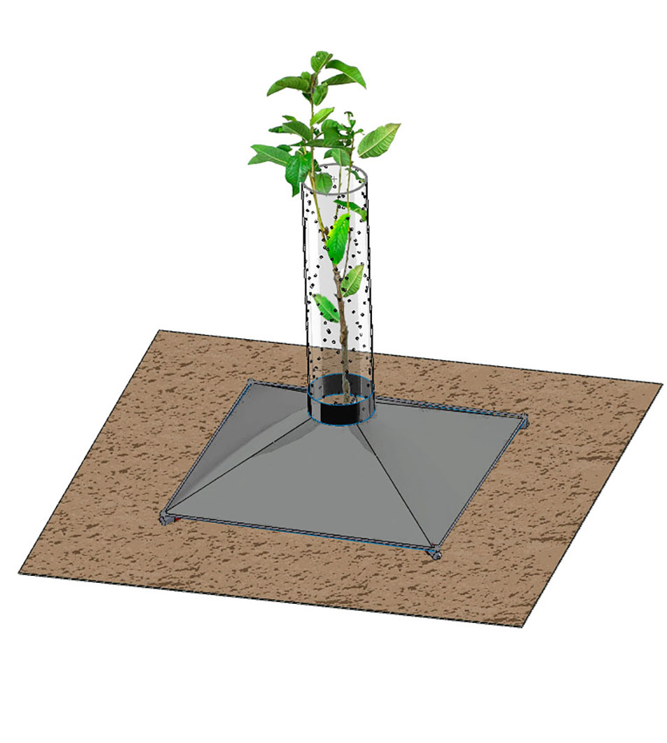 سیستم حفاظت از رطوبت خاکاطراف نهال